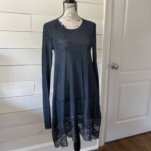 Vintage Designer Liviana Conti Sheer Black Dress made in Italy